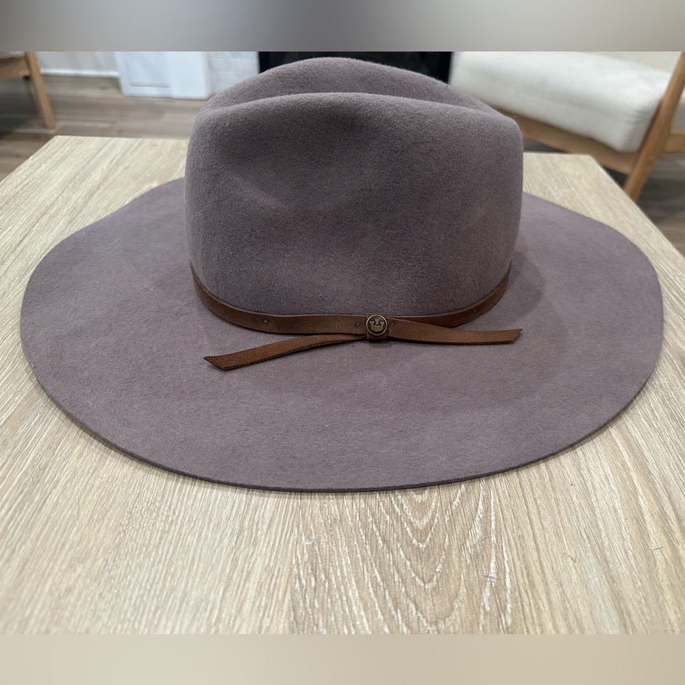 Goorin Bros Taupe wool Fedora hat with Brown Band